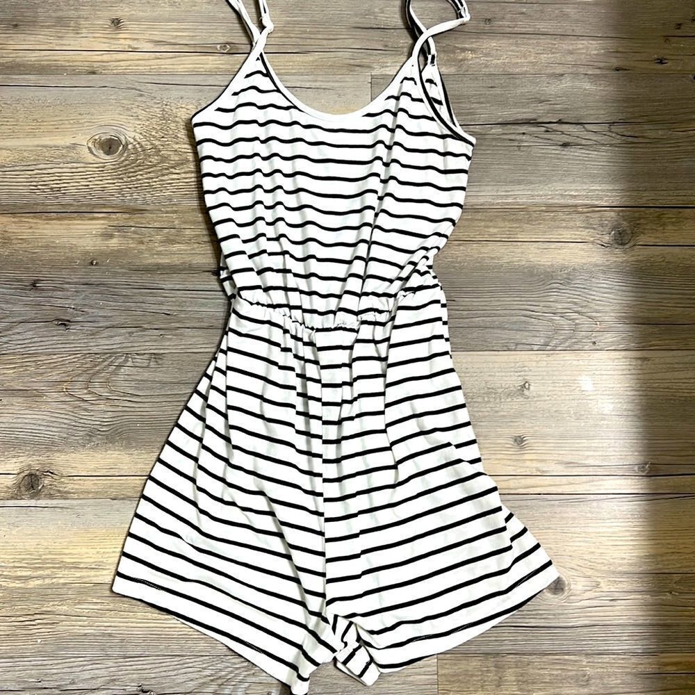Striped Romper by SHEIN